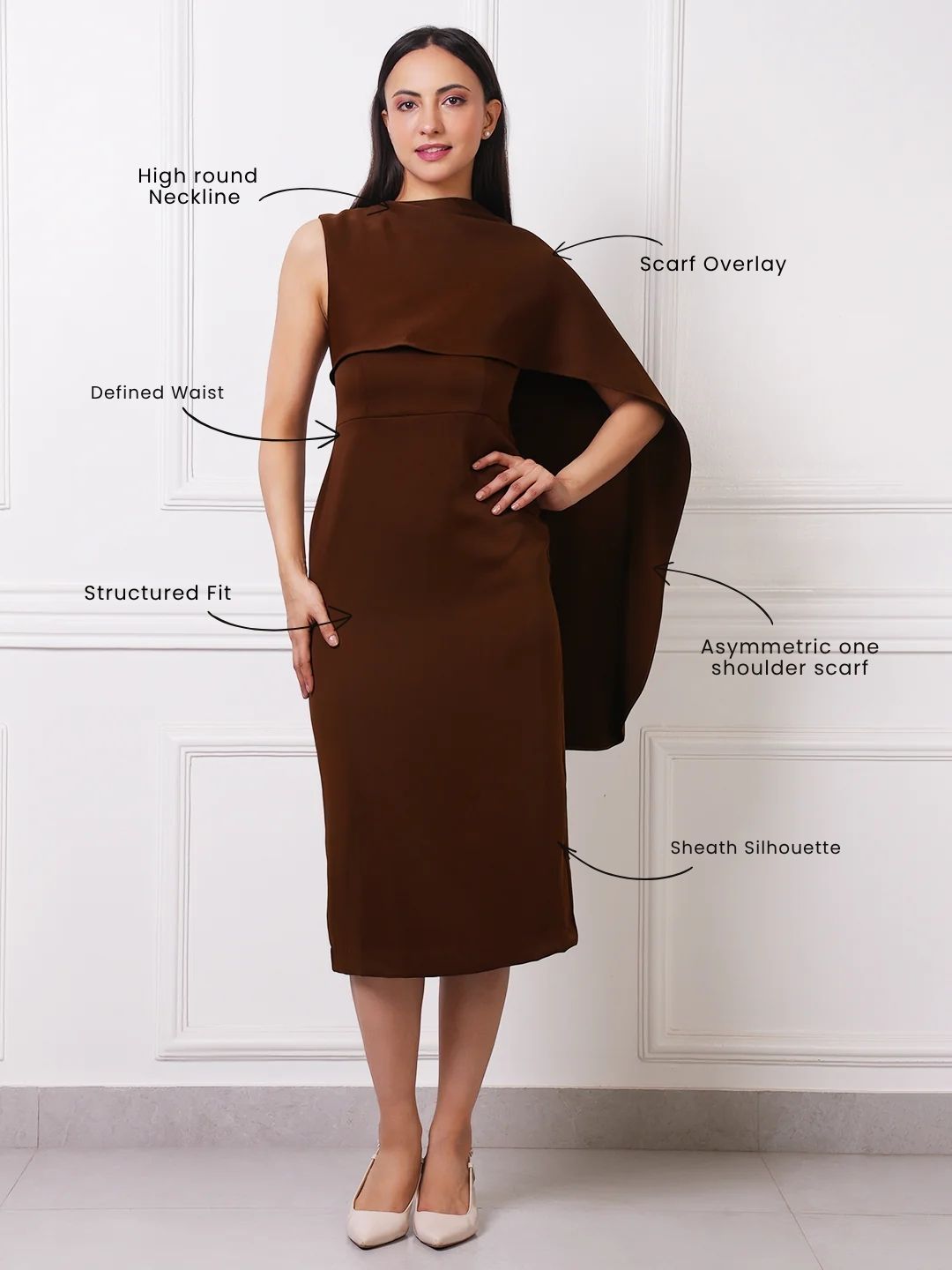 Exude Lennox Cape Dress