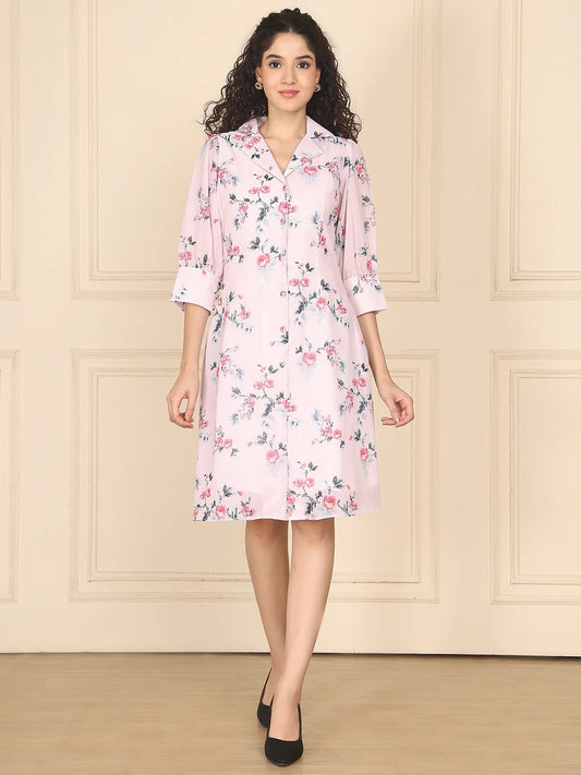 Exude Floral Shirt Dress