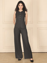 Exude Golden Hour Glam 2 Piece Suiting Fabric Set With Gold Button Detail