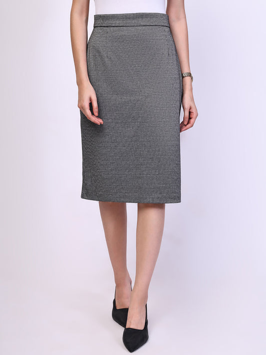 Exude Humility Pencil Skirt Black-White Skirt