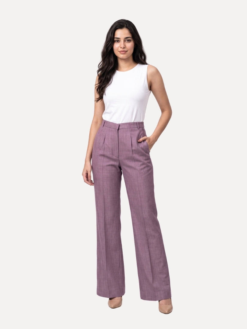 Exude Linen Ease Trouser Lilac