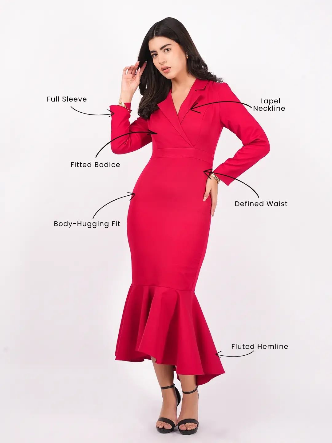 Exude Marina Trumpet Midi Dress