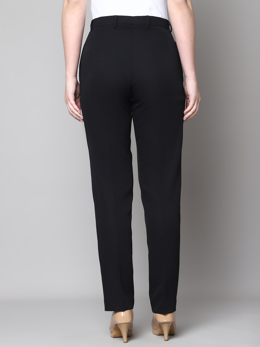 Exude Empathy & Edge Straight Fit Trouser Black Trouser