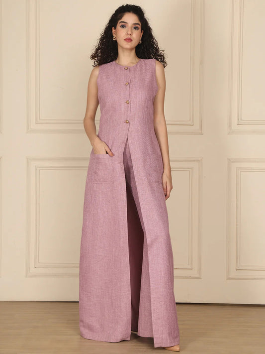 Exude Luxe Linen Set Lilac