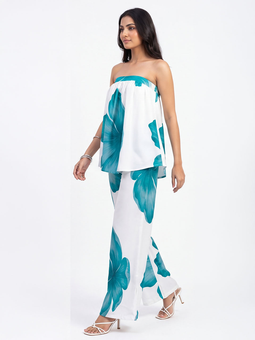 Exude Azure Bloom Co-Ord Set
