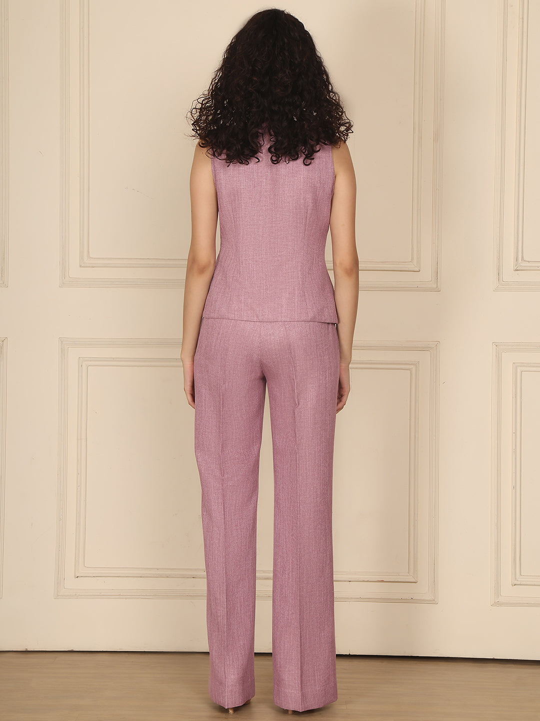 Lilac Linen Waistcoat Top