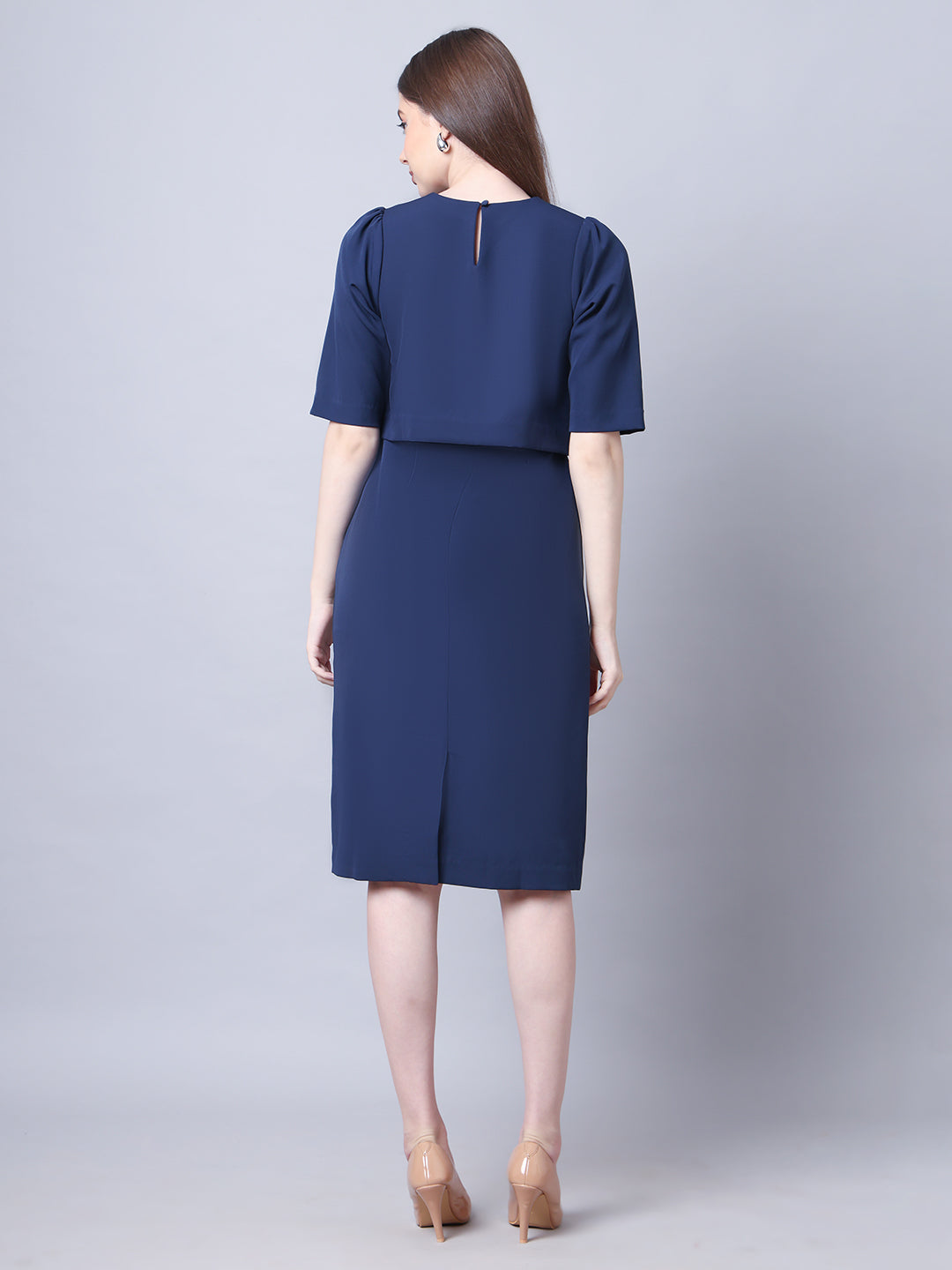 Exude Ethereal Oversize Top Dress Navy