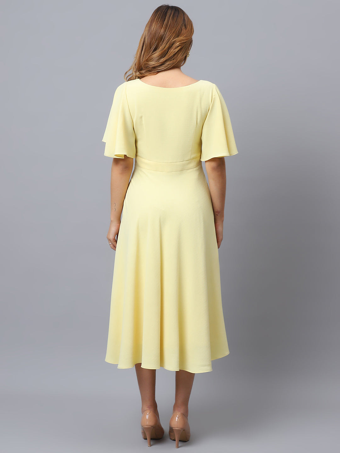 Exude Linen Bloom Midi Dress