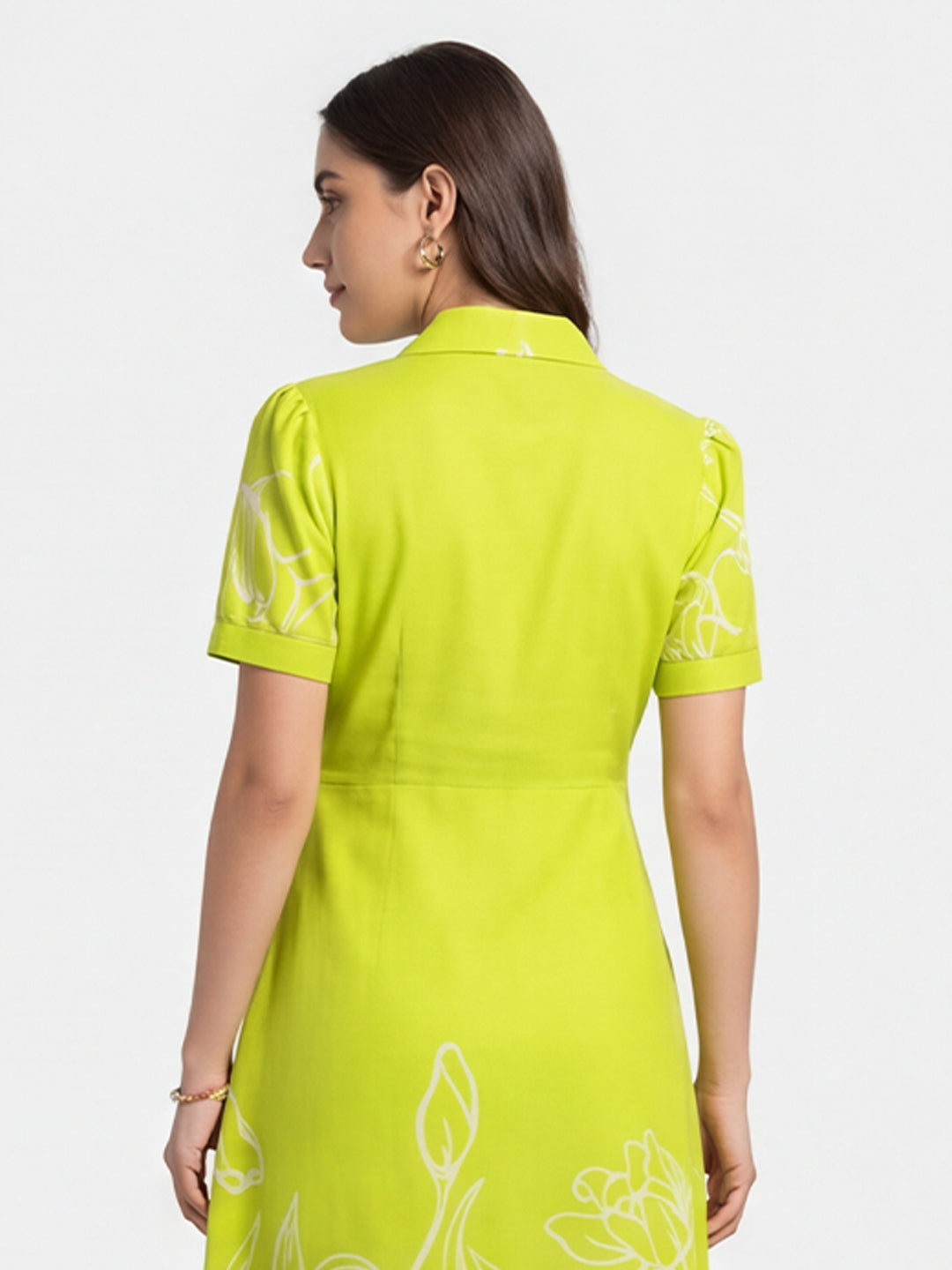 Citrus Garden Shirt Dress