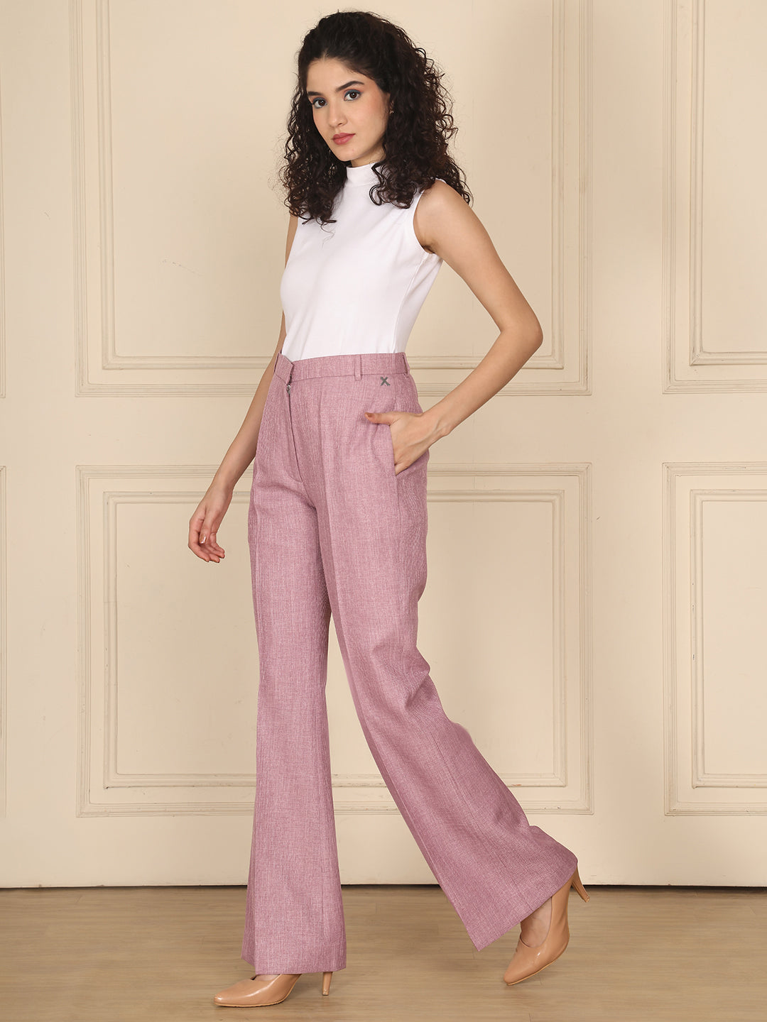 Exude Linen Ease Trouser Lilac