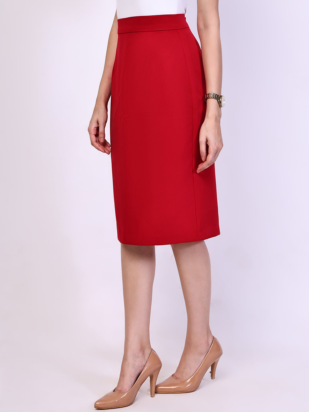 Exude Humility Pencil Skirt Red Skirt