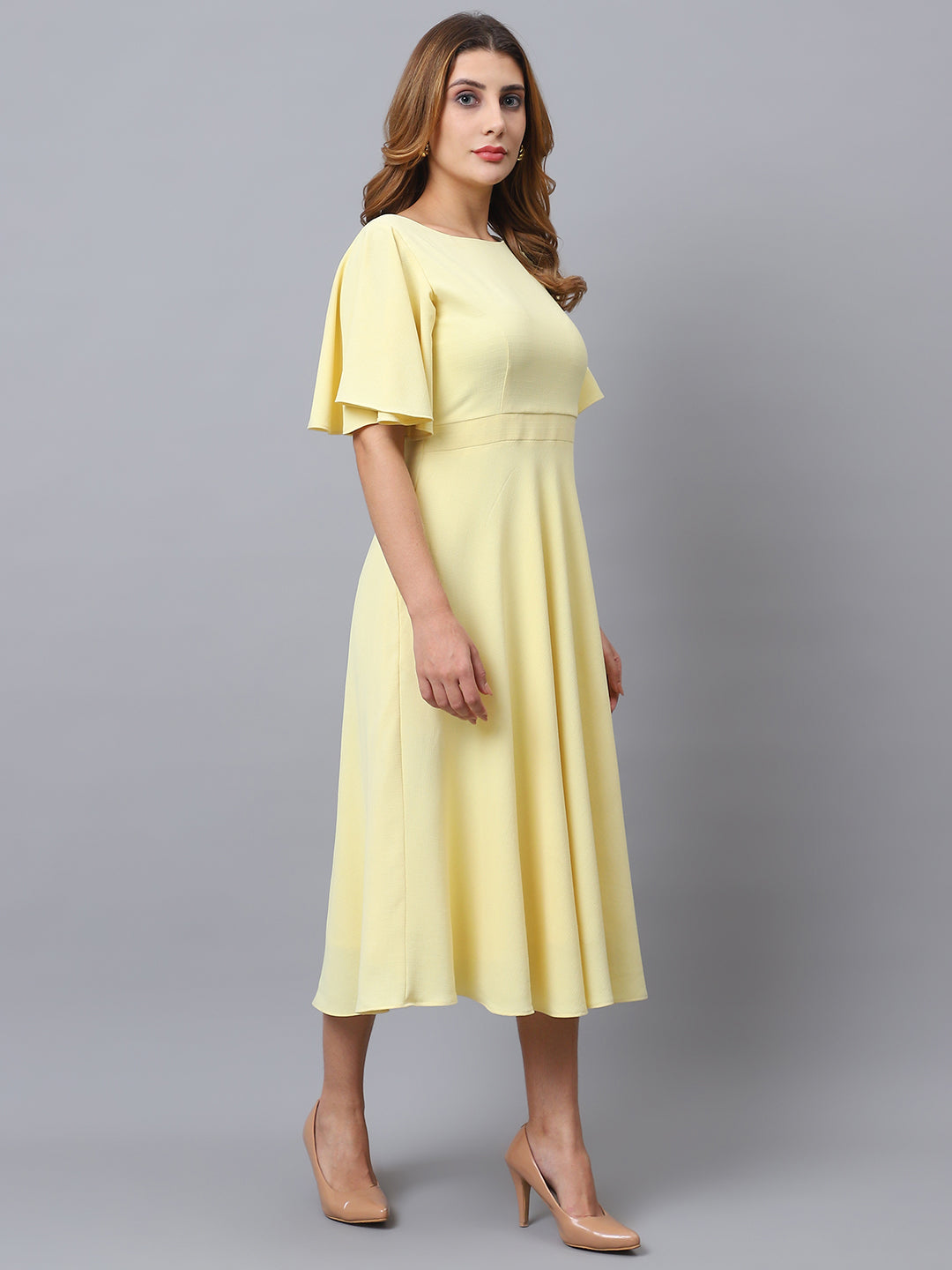 Exude Linen Bloom Midi Dress