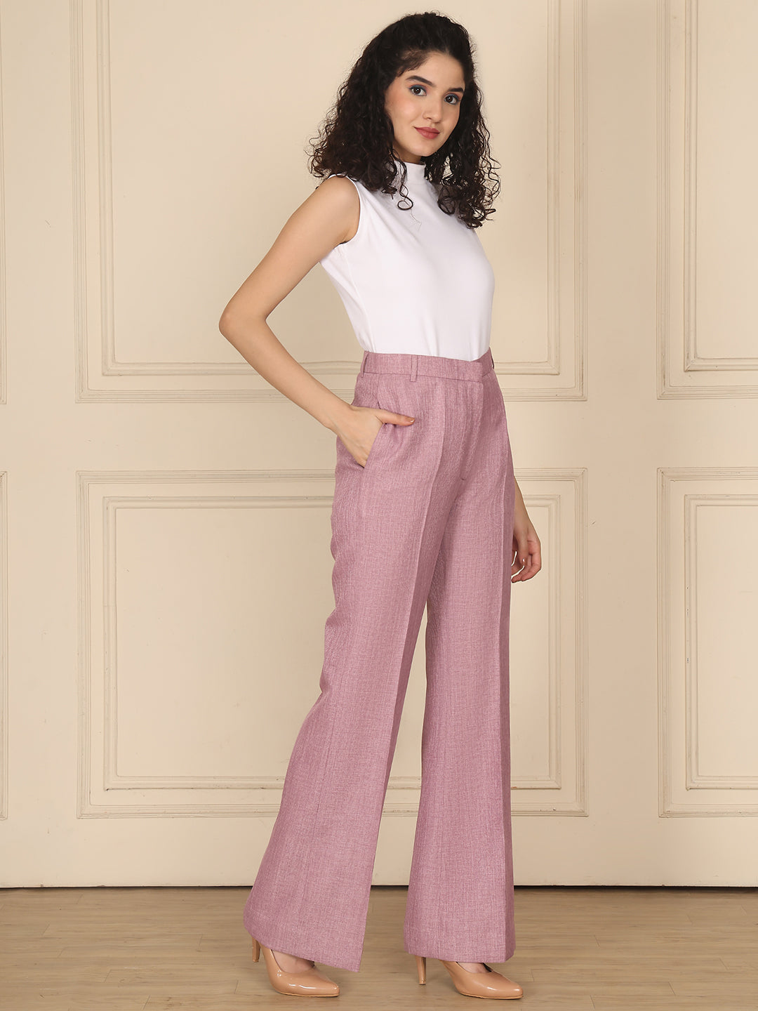 Exude Linen Ease Trouser Lilac
