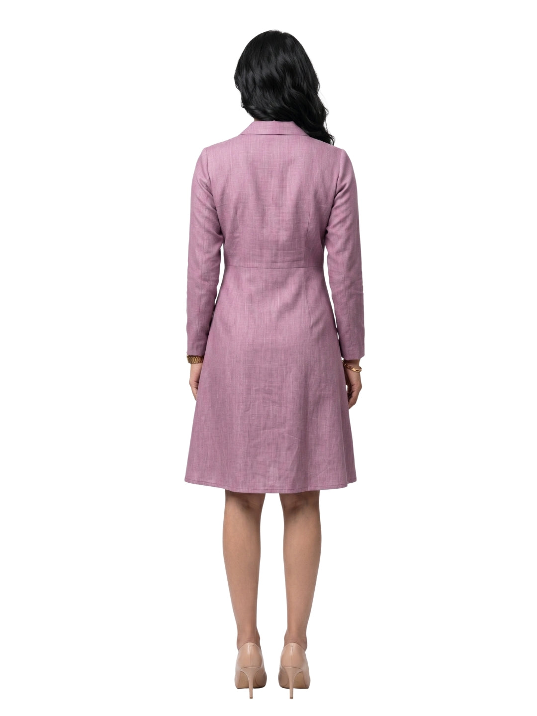 Exude Lilac Linen Blazer Dress