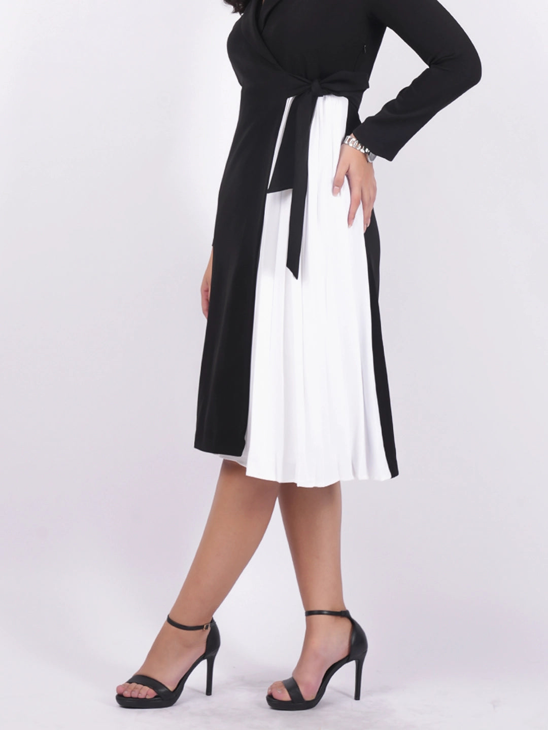 Exude Harmony Pleat Wrap Dresses