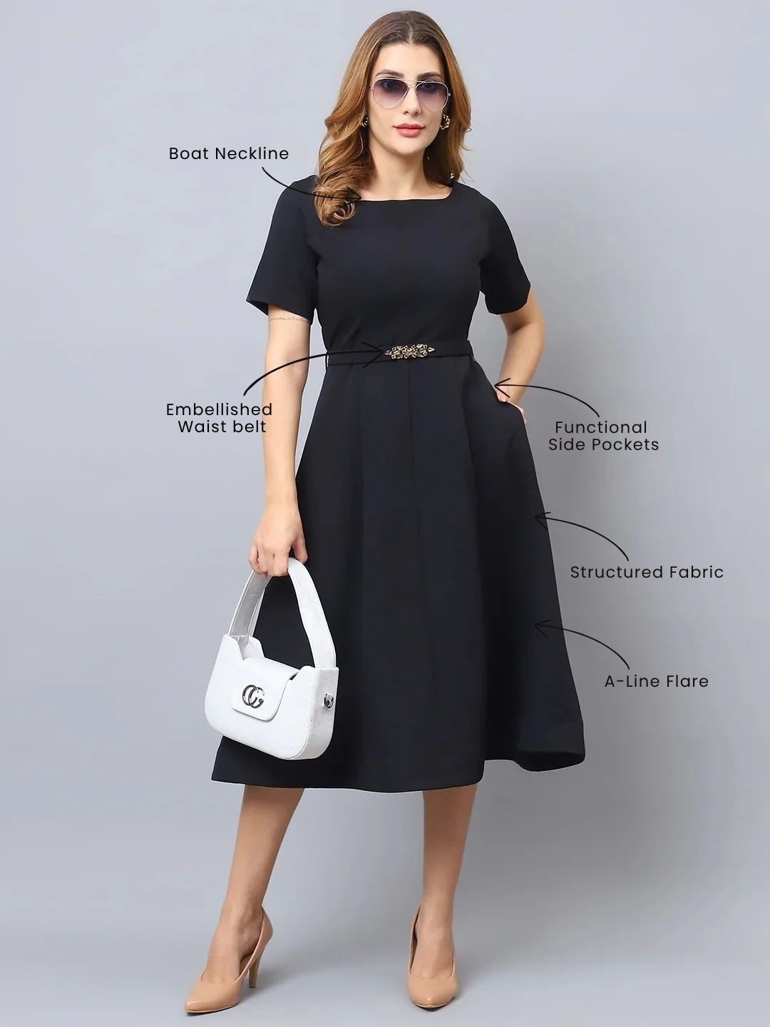 Exude Noir Grace Dress