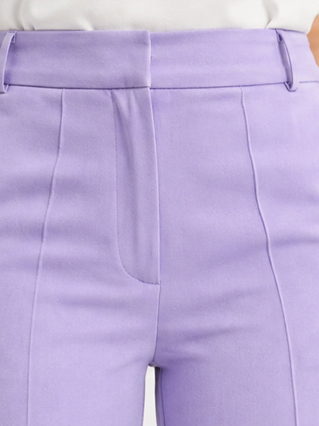 High-Waist Flared Trousers