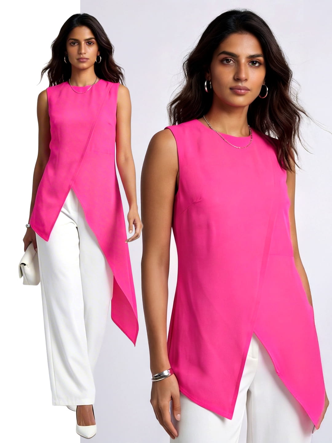 Flora Pop Drape Tunic Set