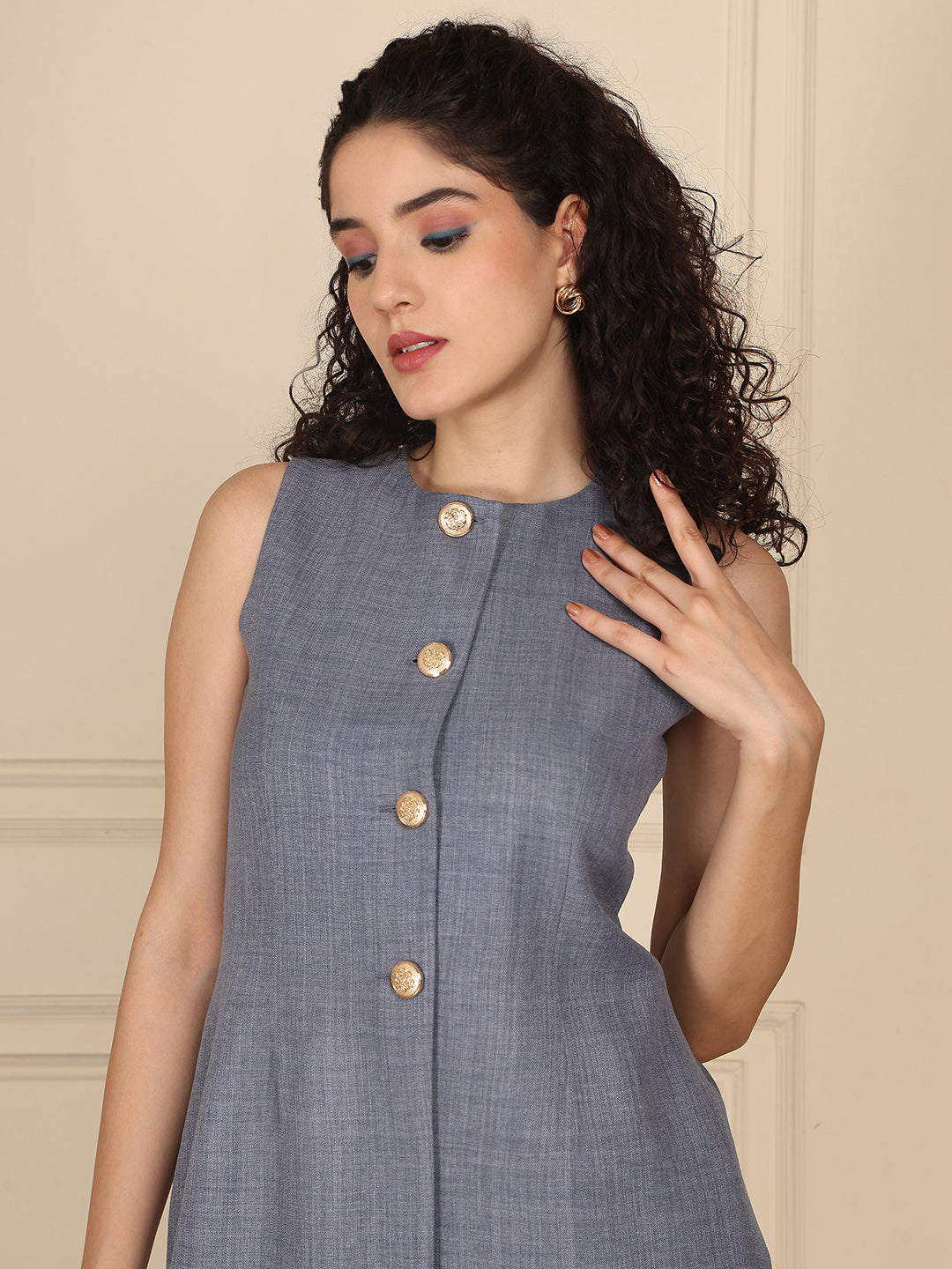 Exude Linen Luxe Duo Waistcoat top and Tailored Shorts
