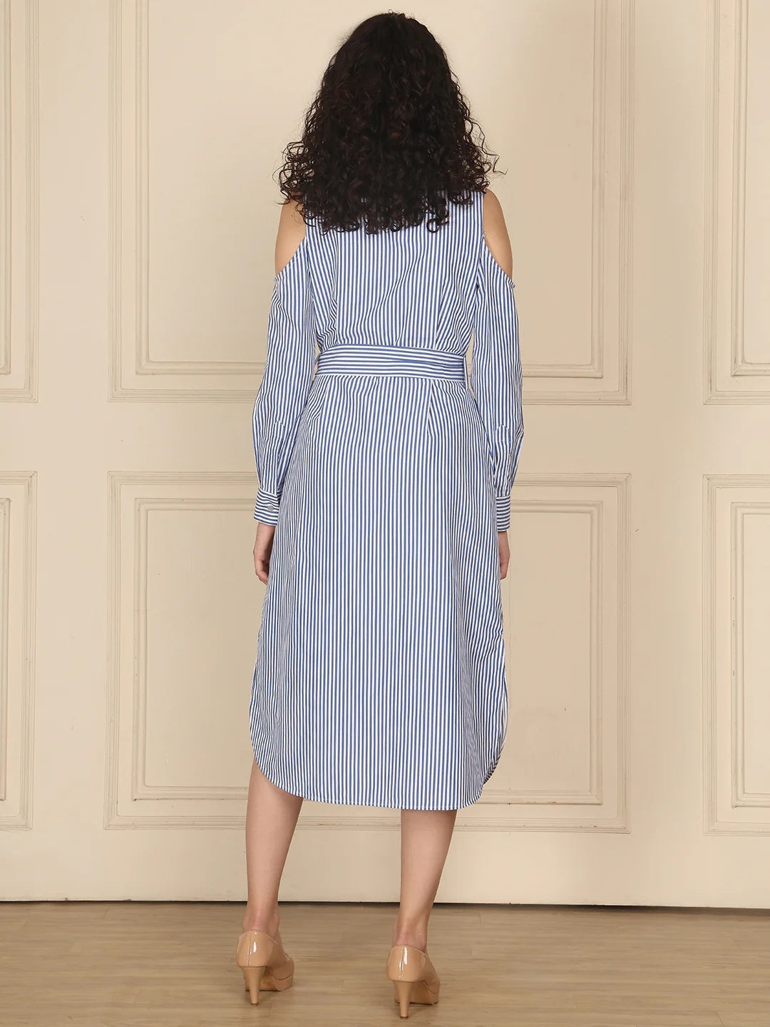 Exude Linen Stripe Dress