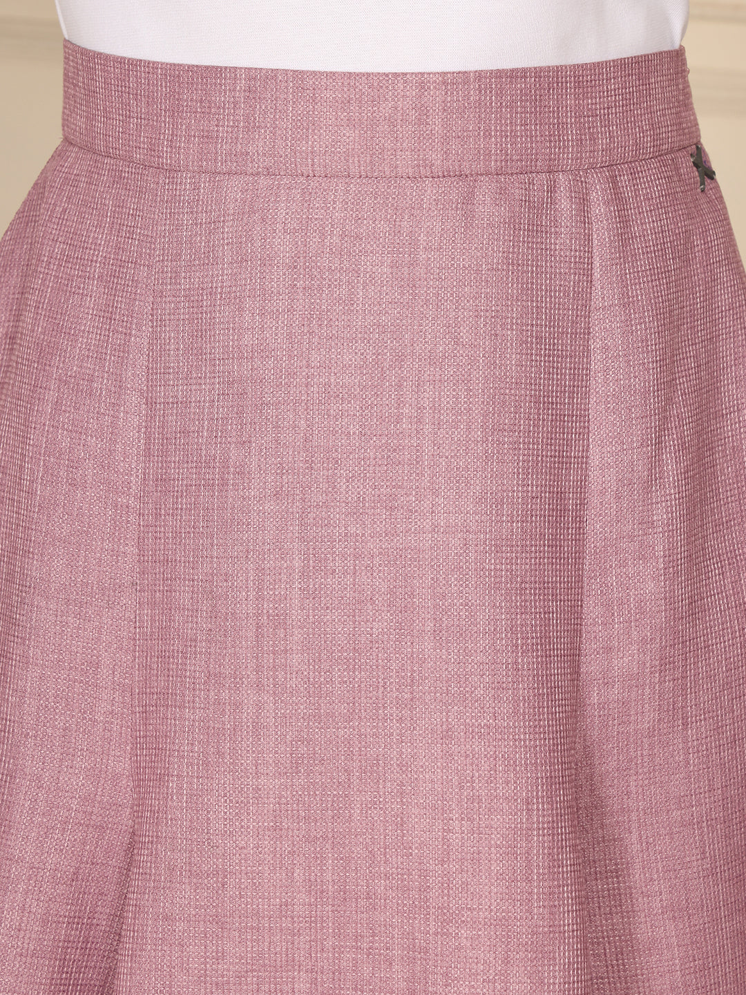 Exude Linen Bloom A-line Skirt Lilac