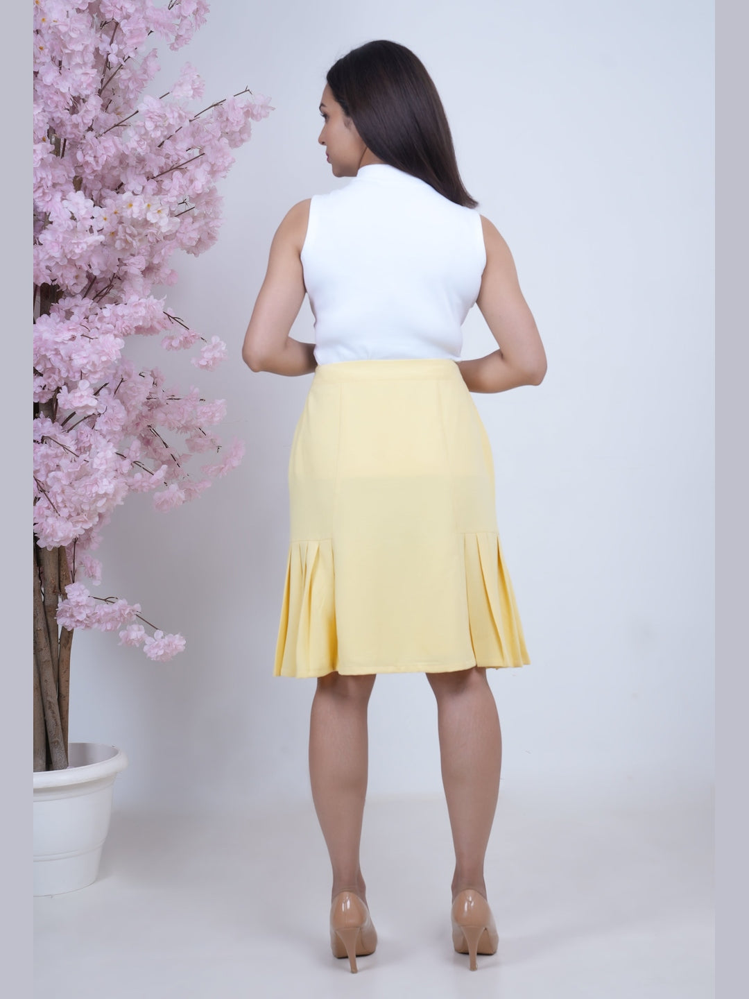 Exude Citrus A-Line Skirt