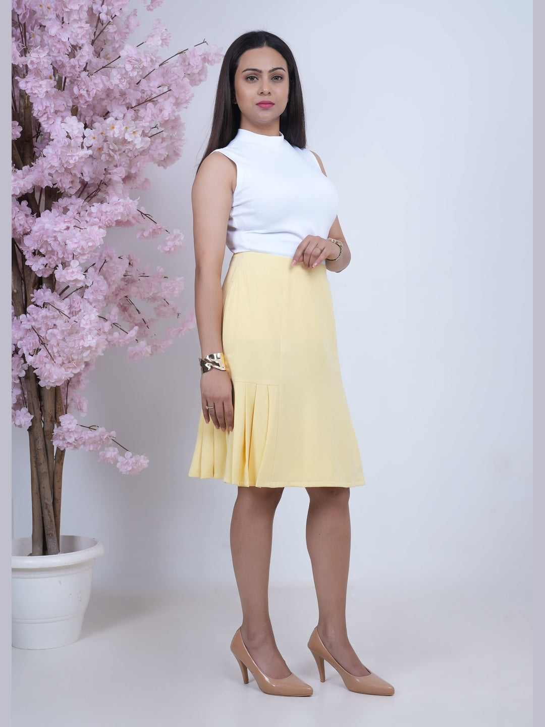 Exude Citrus A-Line Skirt