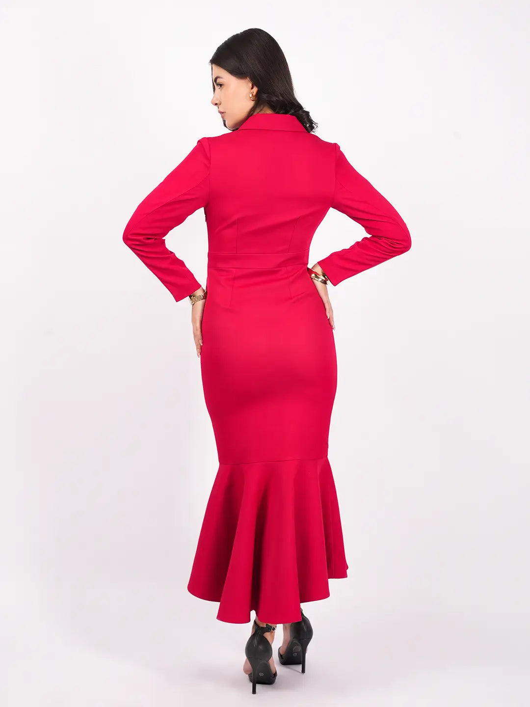 Exude Marina Trumpet Midi Dress Dresses