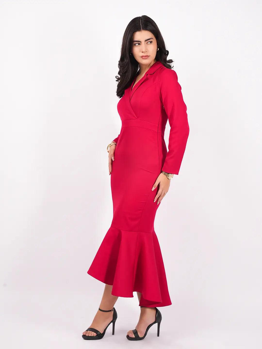 Exude Marina Trumpet Midi Dress Dresses