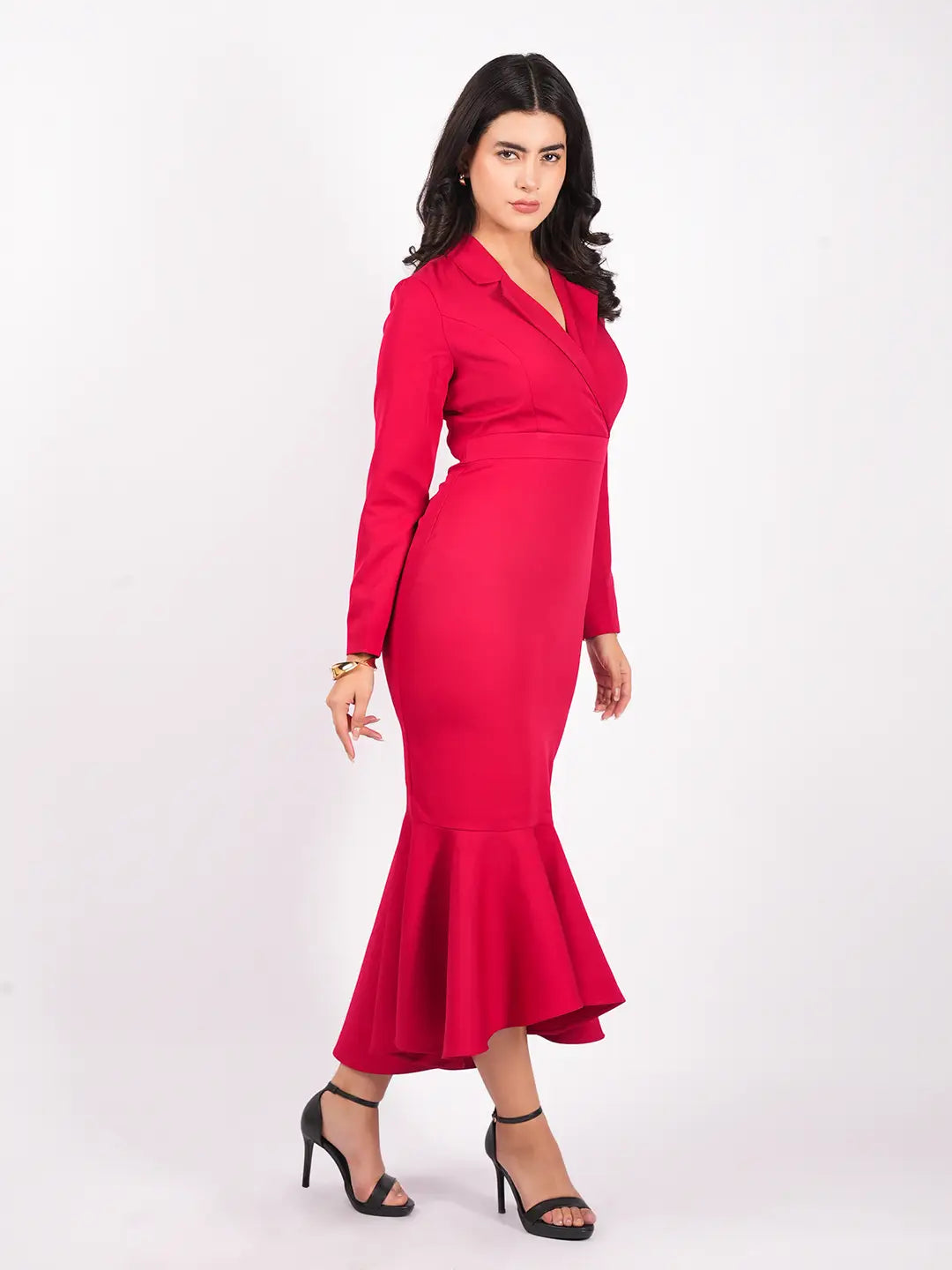 Exude Marina Trumpet Midi Dress Dresses
