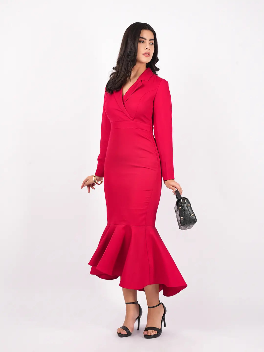 Exude Marina Trumpet Midi Dress Dresses