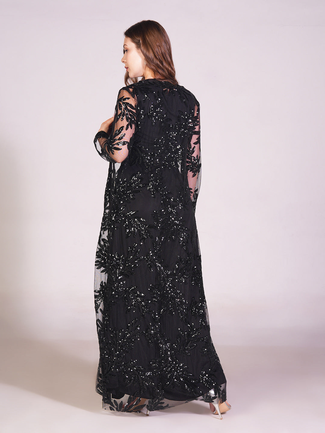 Midnight Embellished Cape Co Ord Set