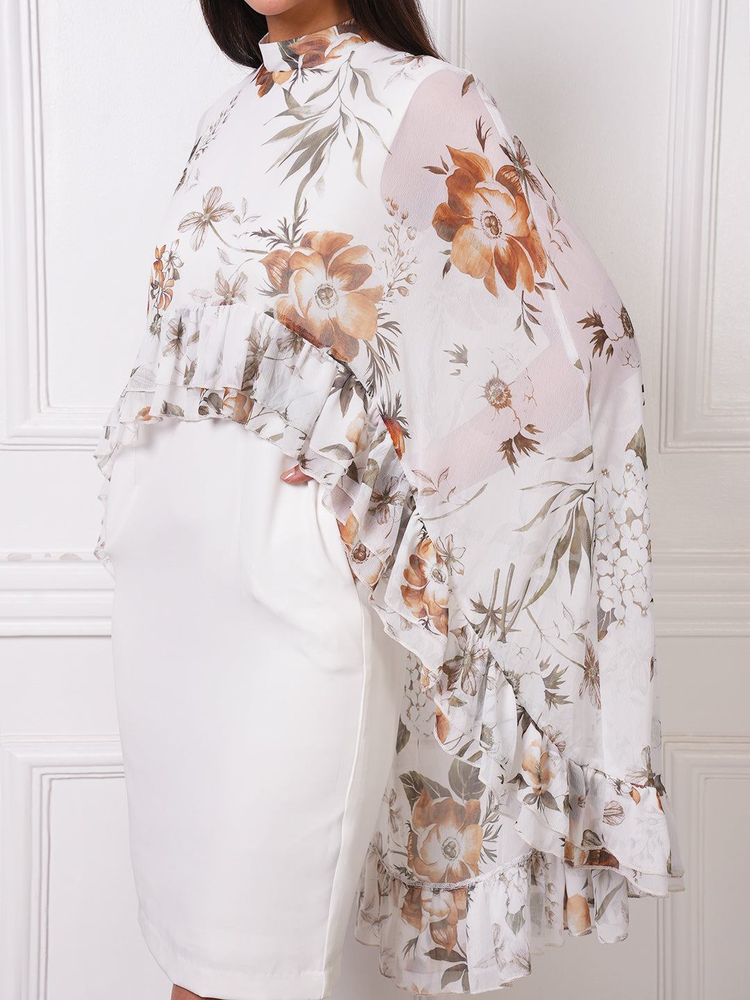 Exude Flora Cape Dress