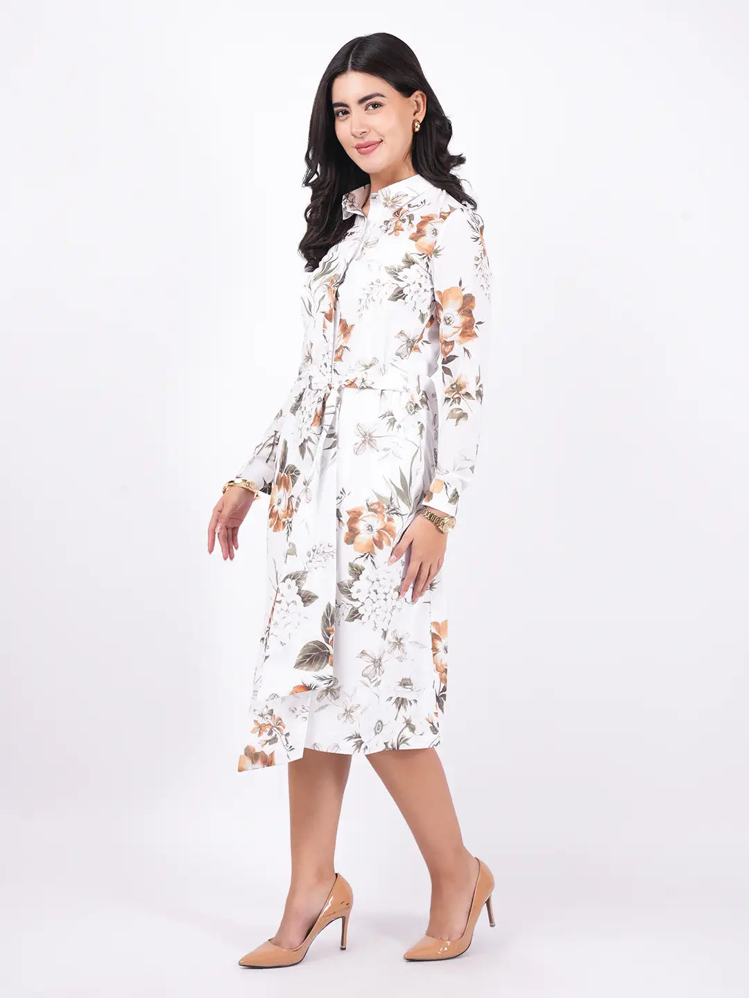 Exude Meadowlight Floral Midi Dress Dresses