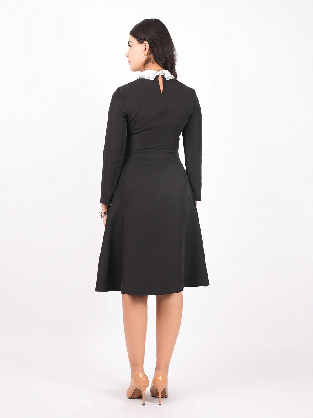 Exude Stardust Collar Dress Dresses