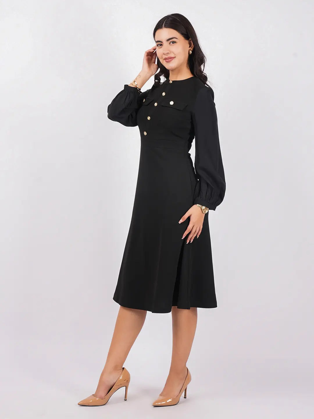 Exude Rivera Pocket Midi Dress Dresses