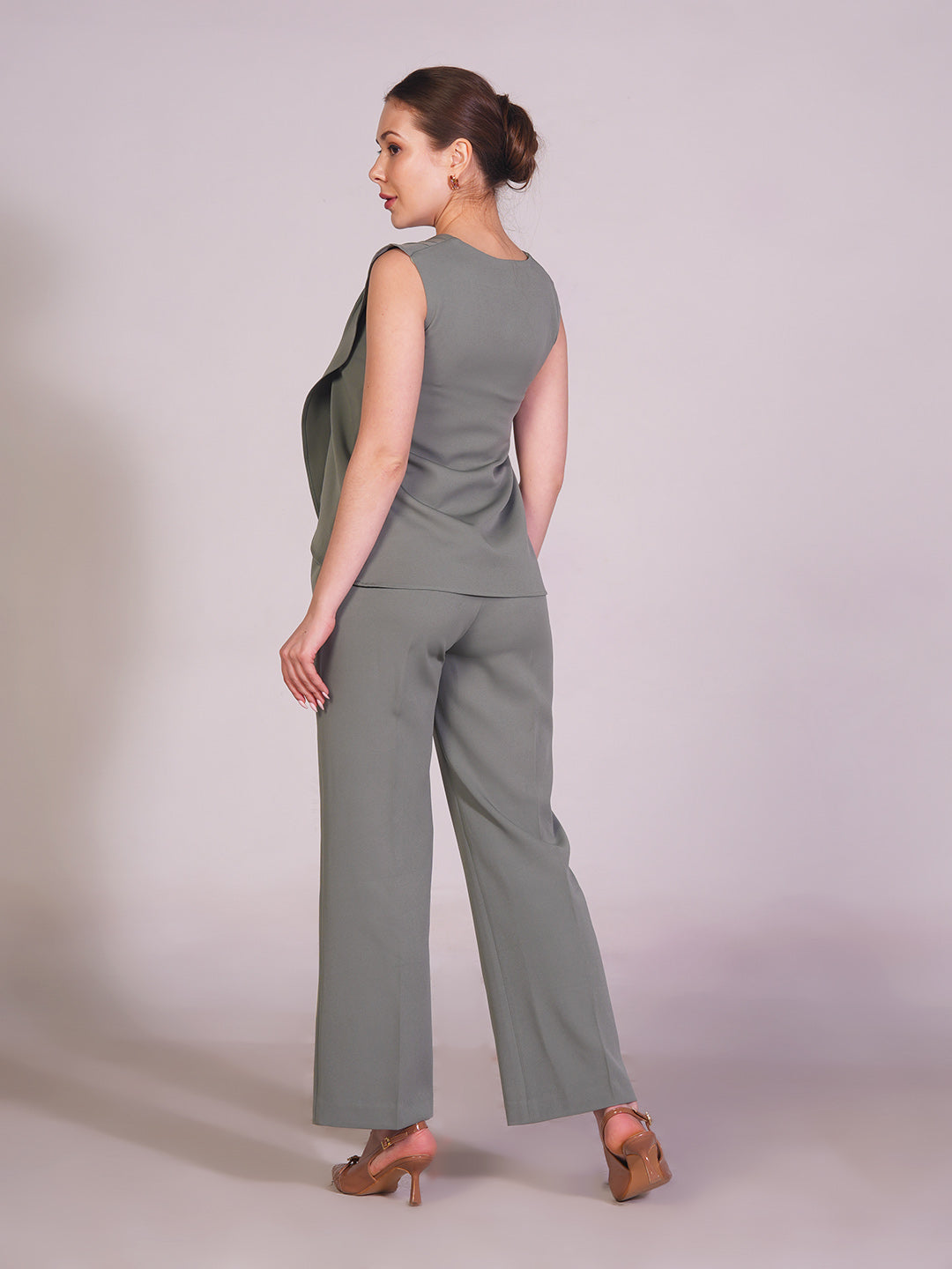 Exude Unbreakable Marina Overlay Co-ord Set (Pista Green)