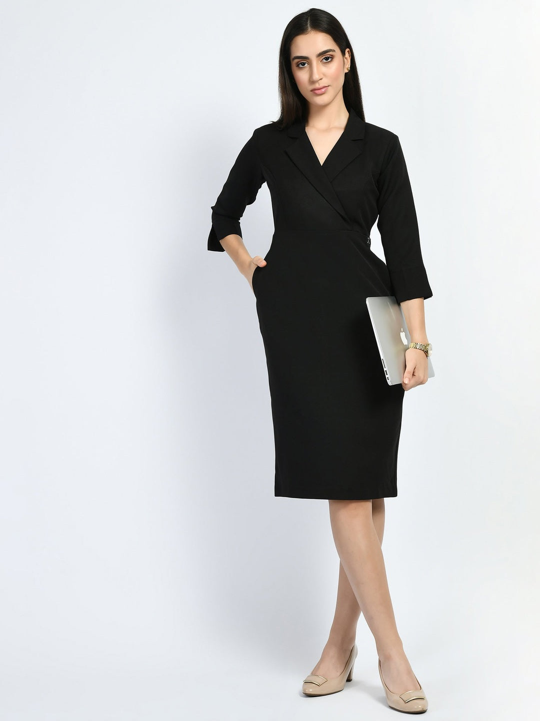 Exude Wonder Blazer Sheath Dress Black Dresses