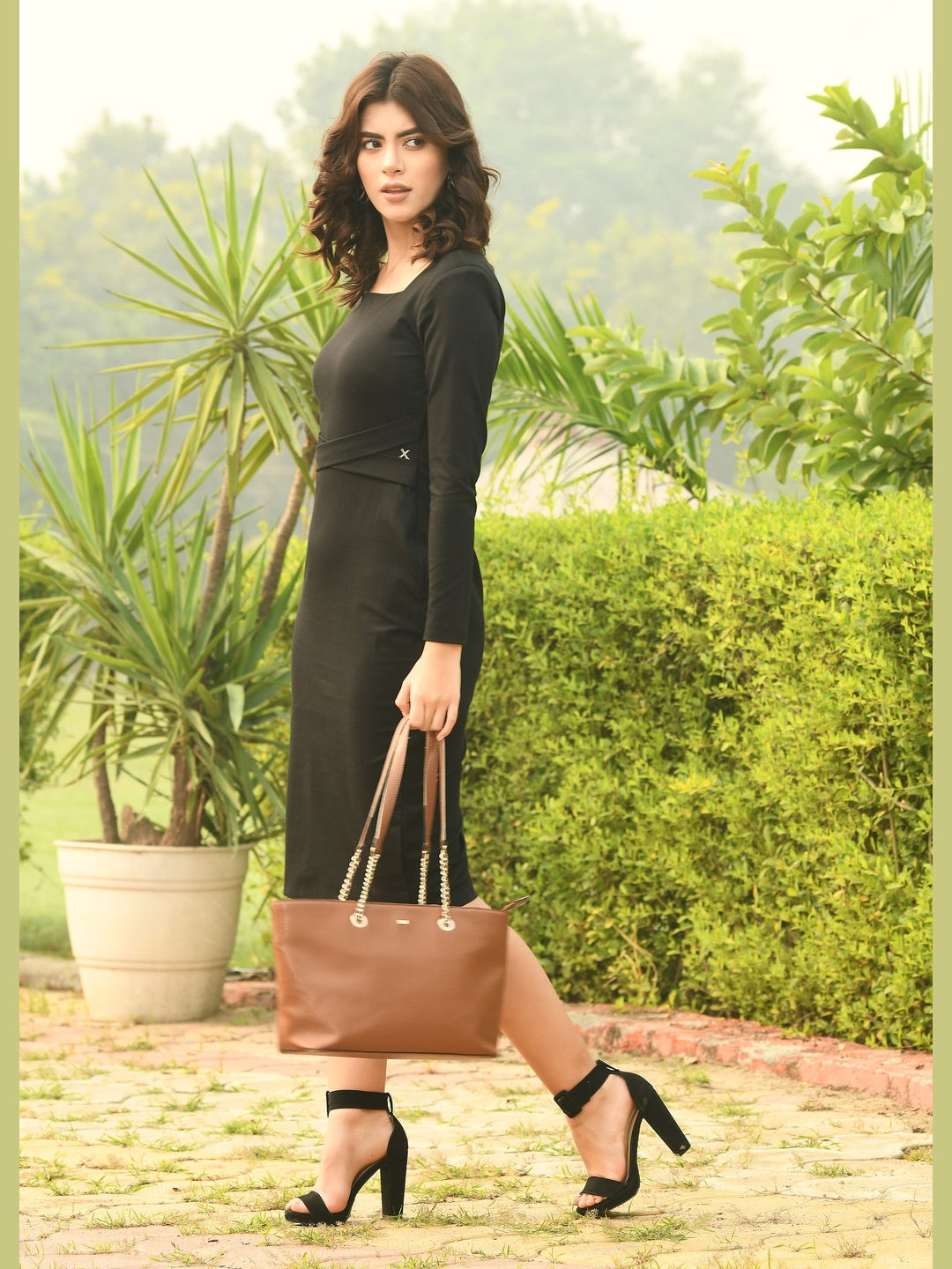 Exude Pinnacle Padded Shoulder Sheath Dress Black Dresses