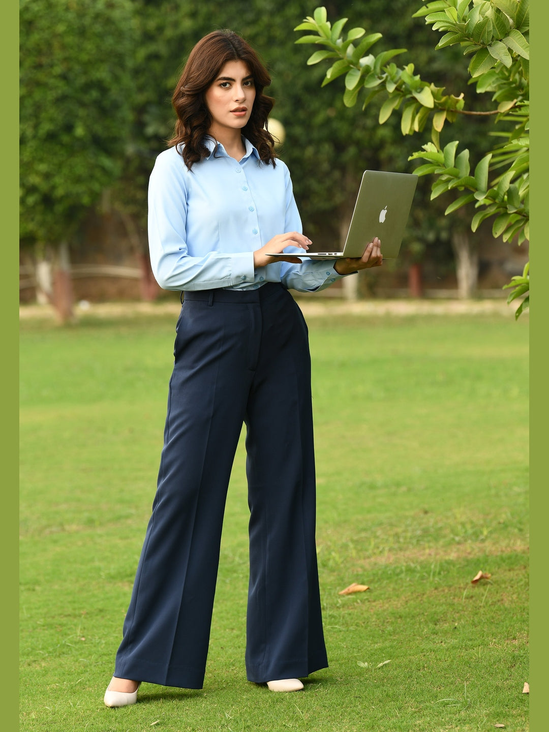 Exude Charisma Long Sleeves Formal Shirt Blue Shirts