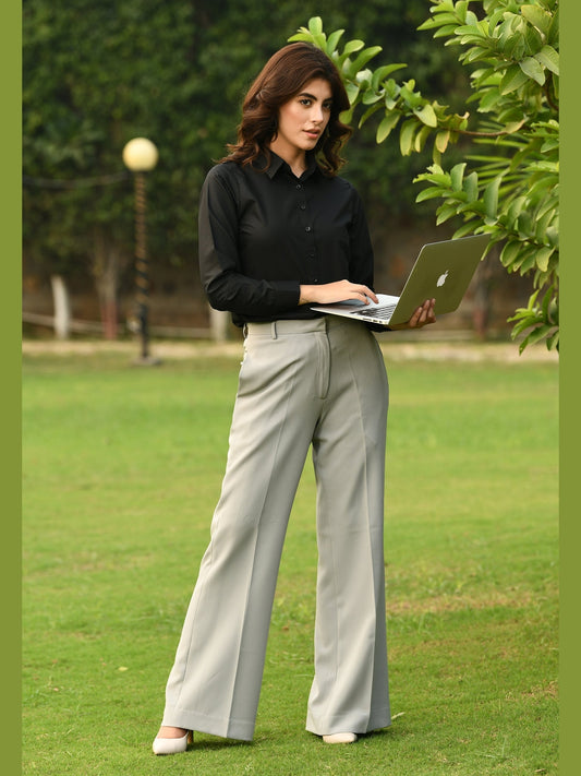 Exude Charisma Long Sleeves Formal Shirt (Black)