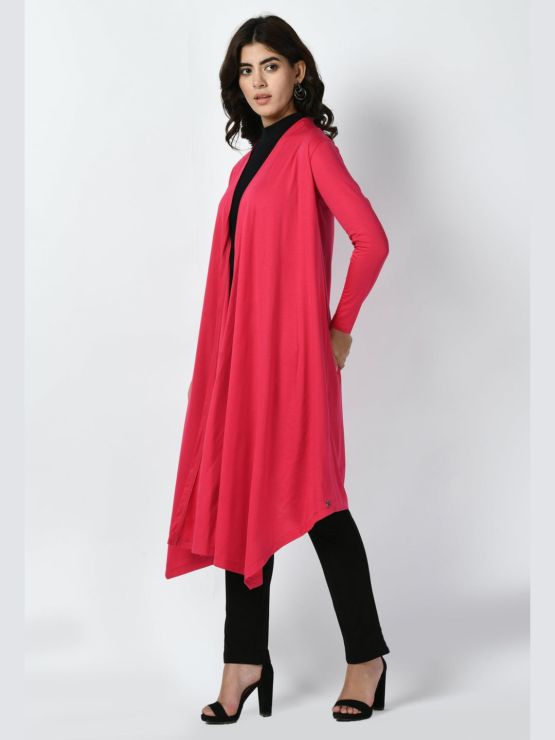 Exude Supreme Longline Shrug Hot Pink Shrugs