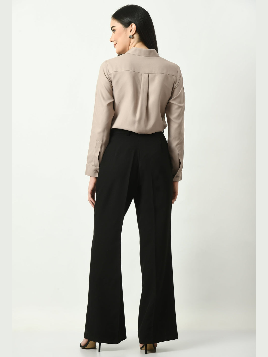 Exude Charisma Long Sleeves Formal Shirt Beige Shirts