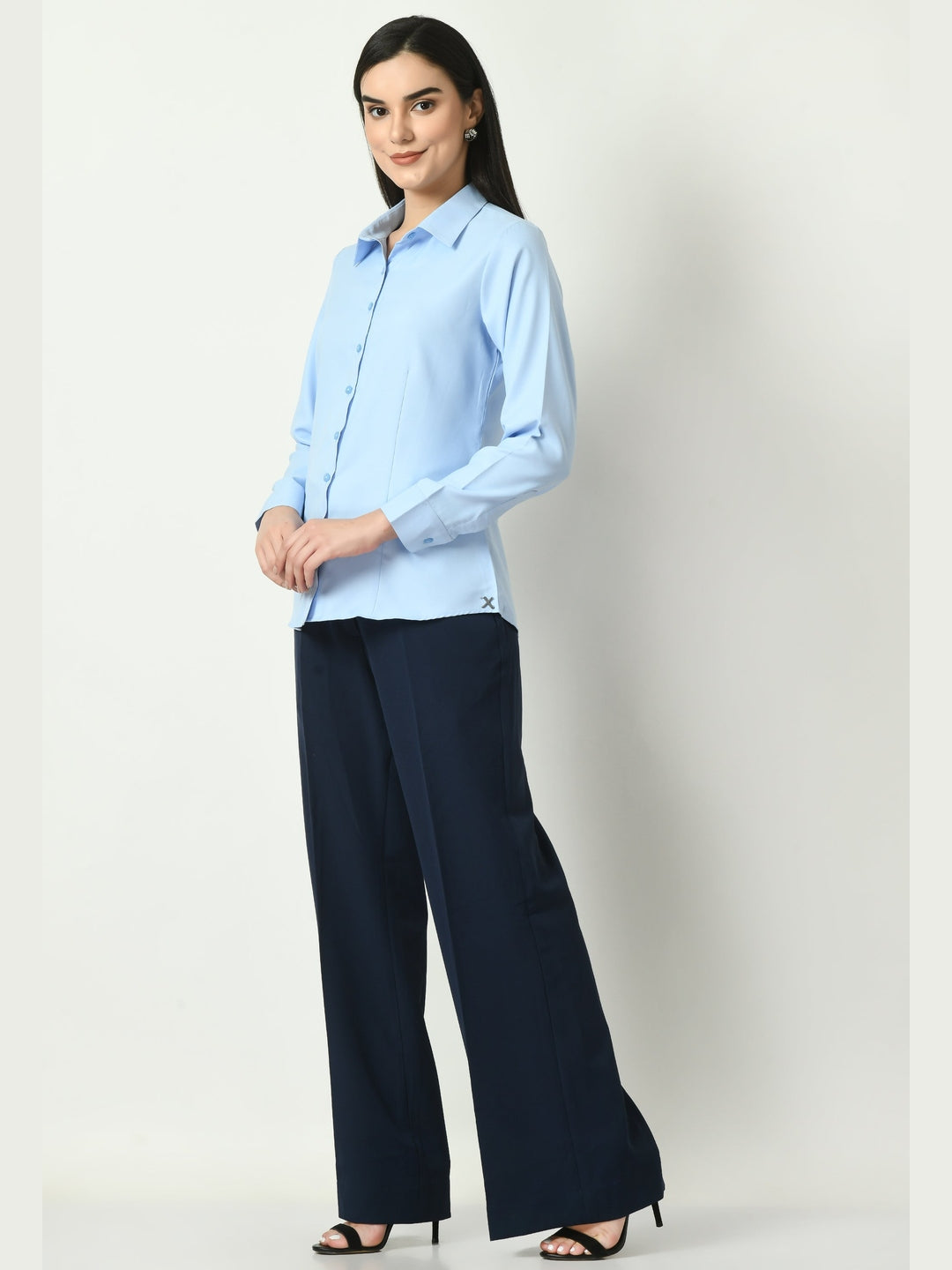 Exude Charisma Long Sleeves Formal Shirt Blue Shirts