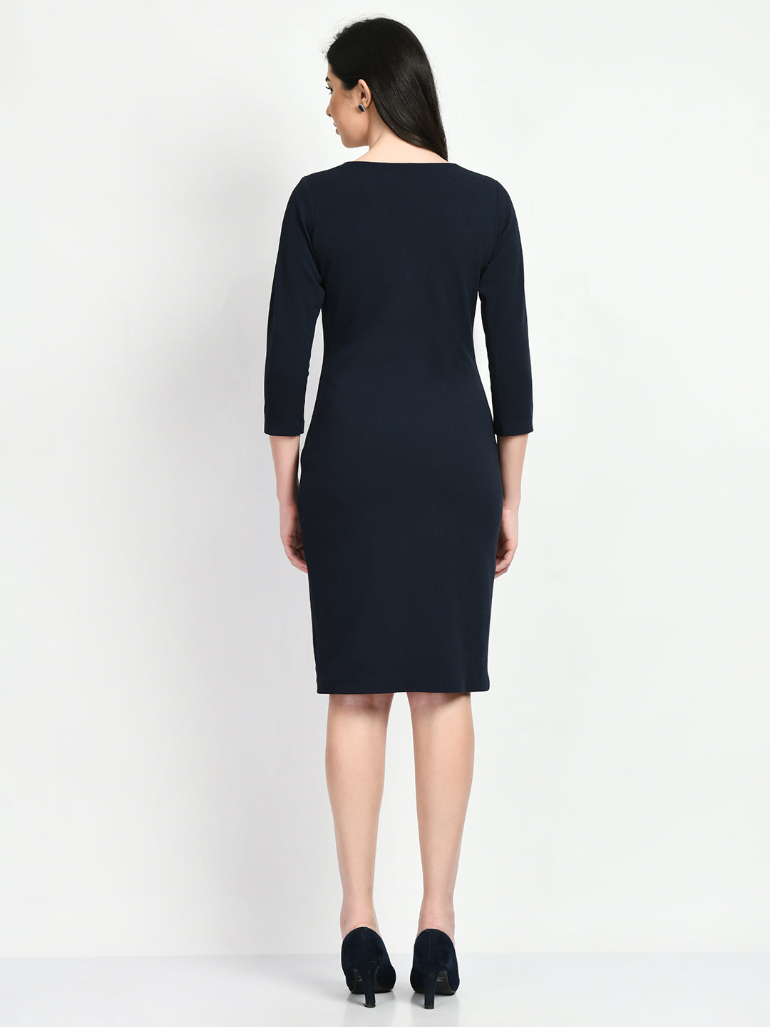 Exude Boldness Bodycon Dress Navy Dresses