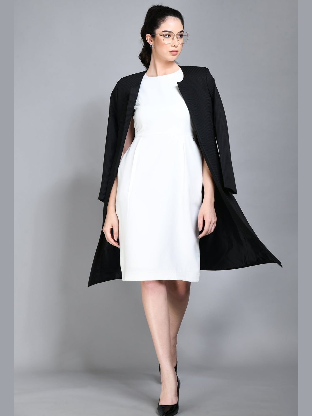 Exude Courage Sleeveless Sheath Dress White Dresses