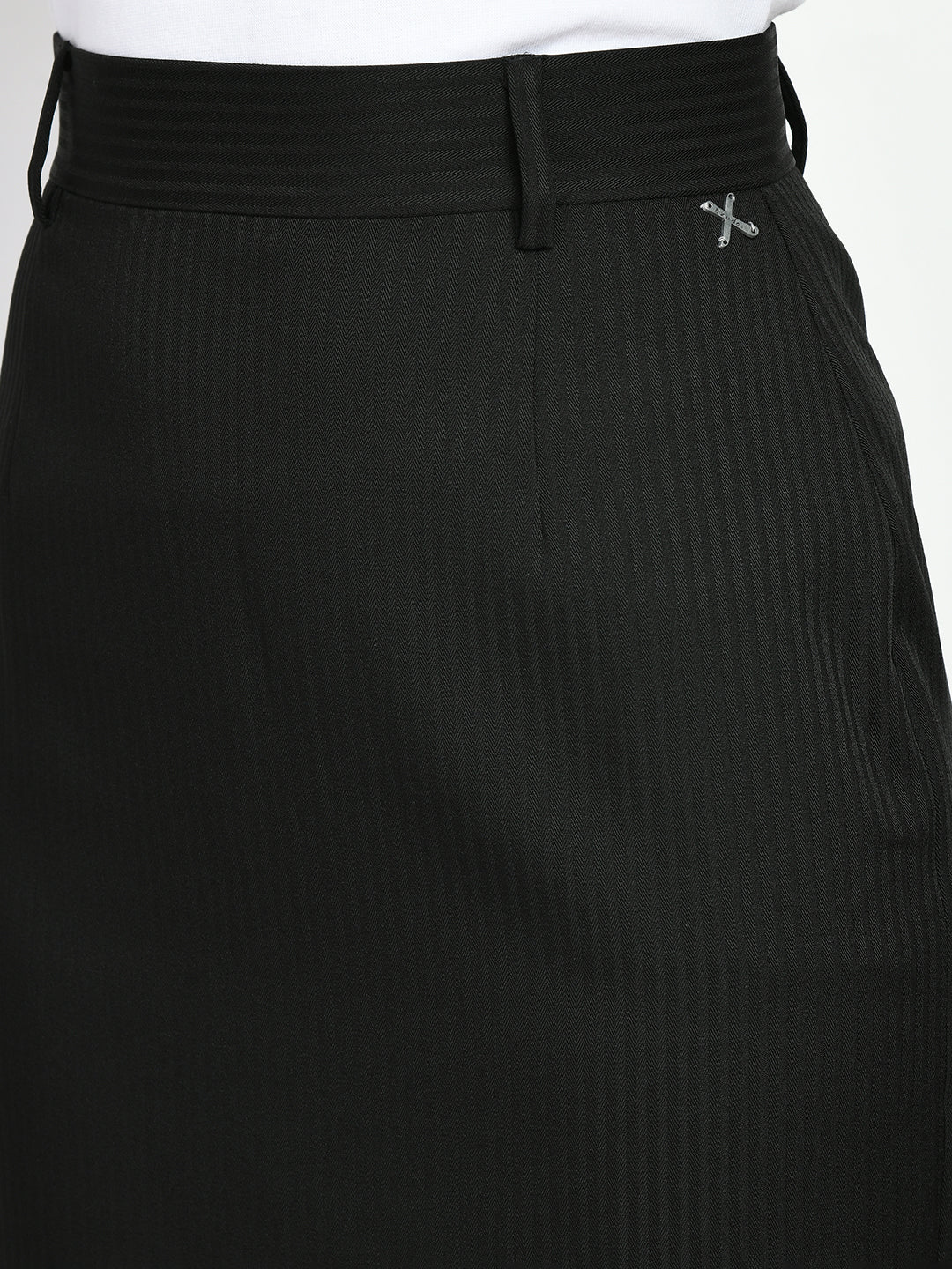 Exude Humility Striped Pencil Skirt Navy Skirt