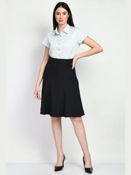 Exude Creativity Cap Sleeves Shirt Powder Blue Shirts