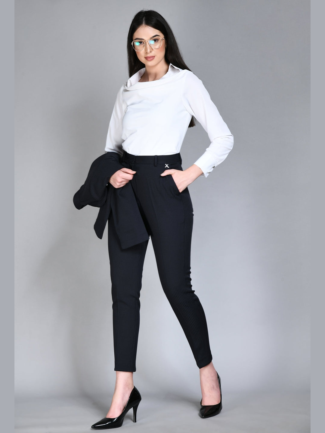 Exude Freshness Cowl Neck Top White Tops