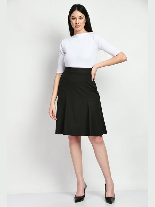 Exude Loyalty Solid A-line Skirt Olive Skirt
